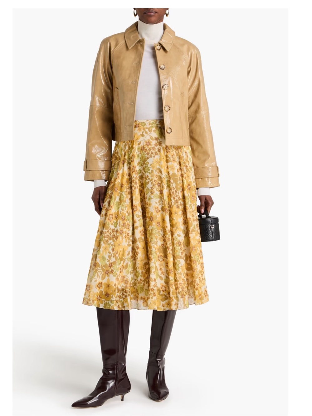 Veronica Beard Kian Tan Leather Jacket